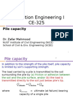 Pile capacity calculation and load testing