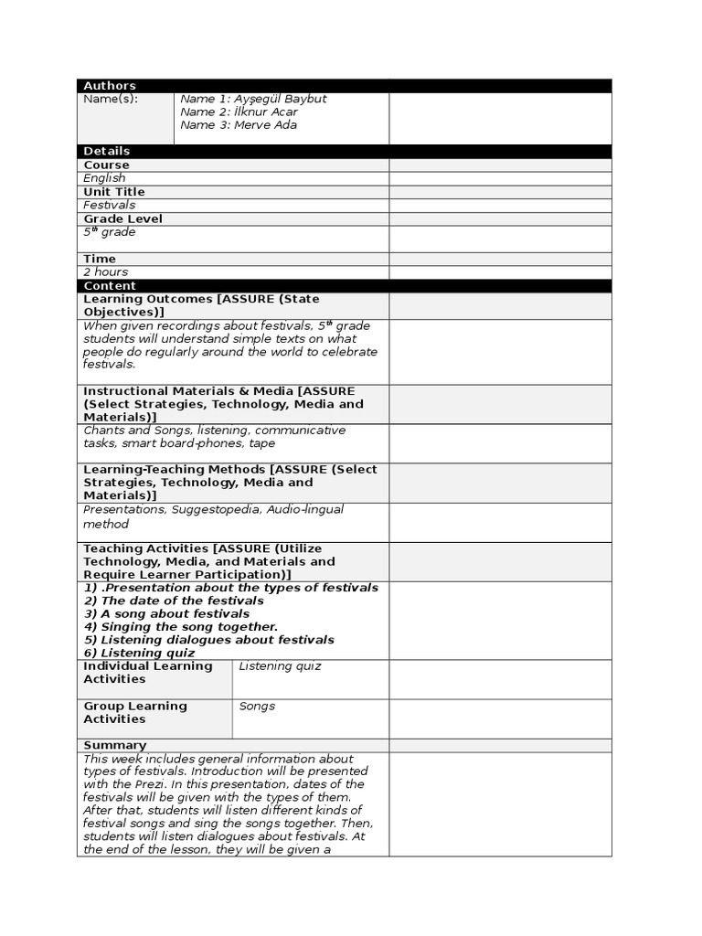 Lesson Plan 1 | PDF | Foreign Language Studies