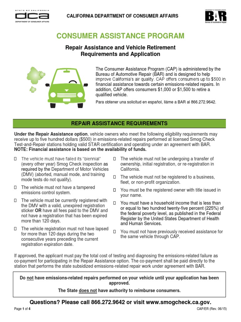 CAP Eligibility Requirements Final PDF Department Of Motor Vehicles