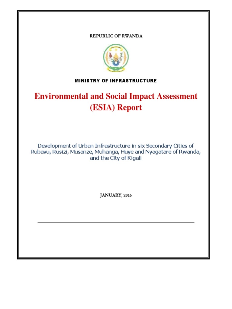 Rwanda Urban Infrastructure ESIA Report | PDF | Environmental Impact ...