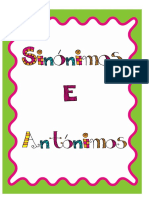 Unidade Sinónimos e Antónimos (1)