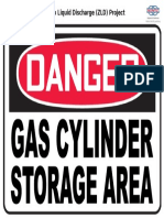 Danger - Gas Cylinder Storage Area