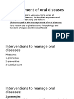 Management of Oral Disease