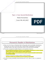 Topic 4: Some Special Distributions: Rohini Somanathan Course 003, 2014-2015