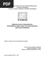 Neuroplasticità Nei Musicisti. Differenze e Similitudini Tra Professionisti, Amatori Ed Inesperti.