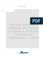 Procedimentos para utilização do SAGUI