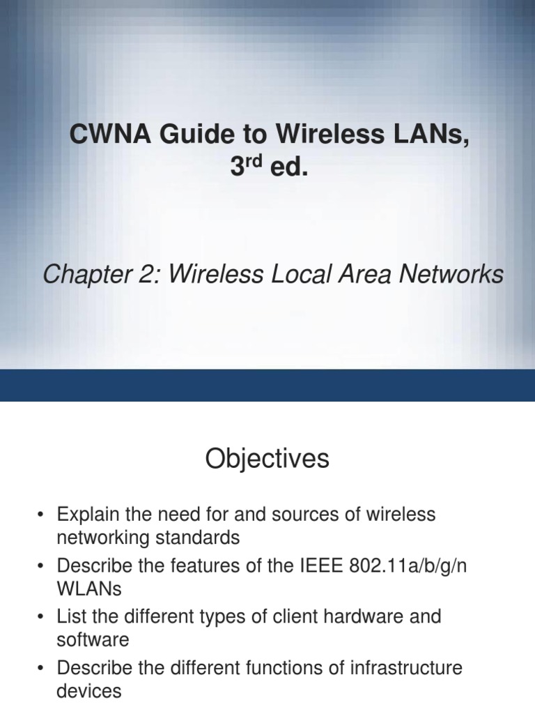 ch02 Wireless Local Area Networks PDF | PDF