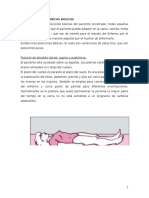 Posiciones básicas del paciente: decúbito dorsal, lateral e prono