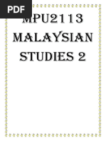 Download MPU2113 Pengajian Malaysia 2_Lecture Notes by Clarence Charles SN335542917 doc pdf