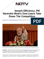 With Trademark Efficiency, PM Narendra Modi's One-Liners Take Down The Competition