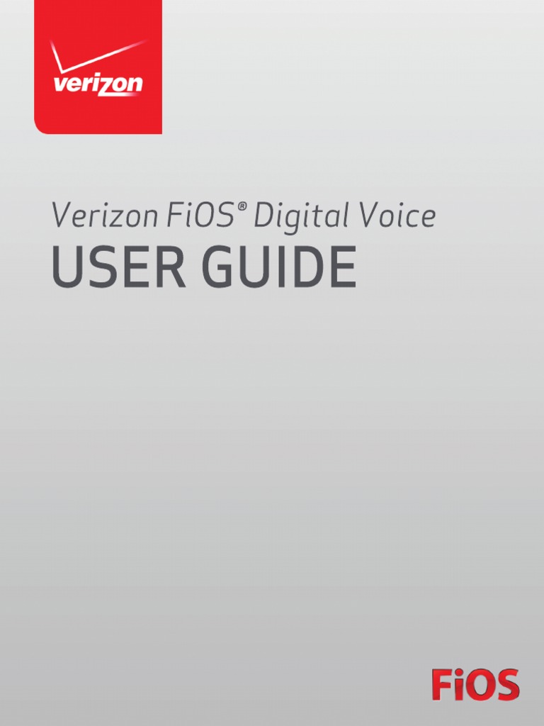 Verizon FIOS Digital Voice User Guide PDF Voicemail Conference Call