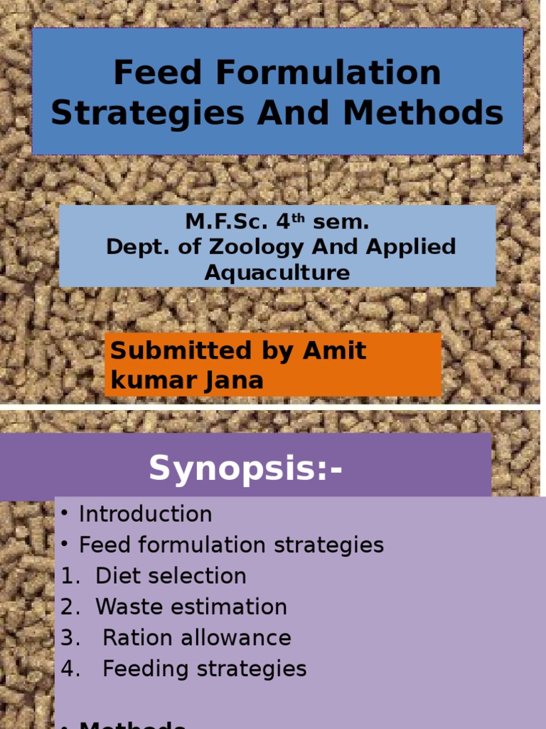 Feed Formulation Methods Overview | PDF | Wheat | Soybean