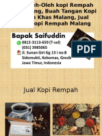 0812-3113-659 (T-Sel) Pusat Oleh-Oleh Kopi Rempah Khas Malang, Buah Tangan Kopi Rempah Khas Malang, Jual Bubuk Kopi Rempah Malang