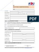 SGS 003 Submission of Thesis Dissertation Proposal