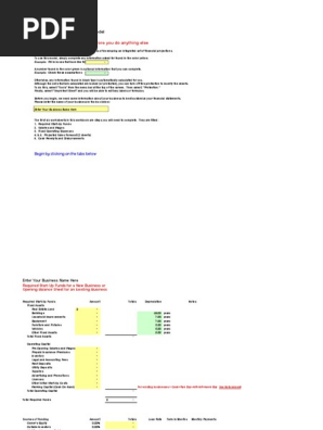 Financial Projections Template