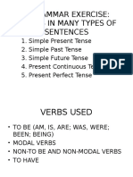 A Grammar Exercise: Tenses in Many Types of Sentences