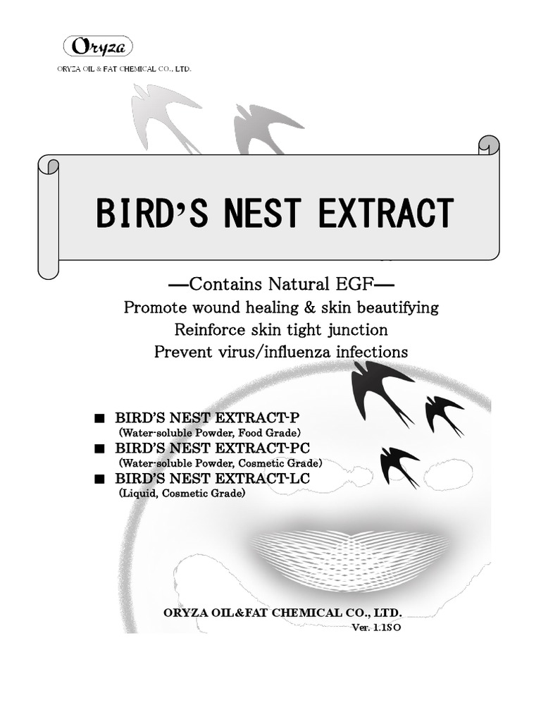 BIRD'S NEST EXTRACT Ver.1.1 PDF PDF Wound Healing Healing