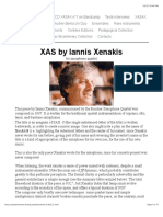 XAS by Iannis Xenakis For Saxophone Quartet PDF