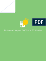 First-Year Lawyers: 30 Tips in 30 Minutes