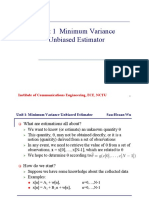 Unit 1 Minimum Variance Unbiased Estimator: Institute of Communications Engineering, ECE, NCTU