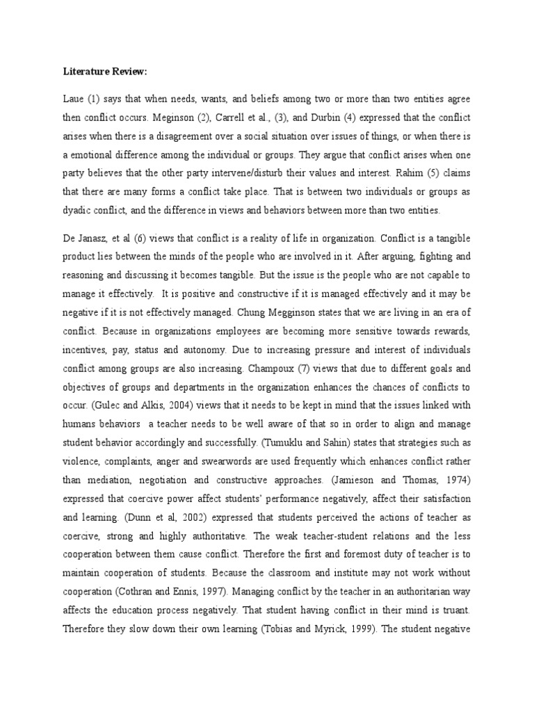 Research paper on conflict management image