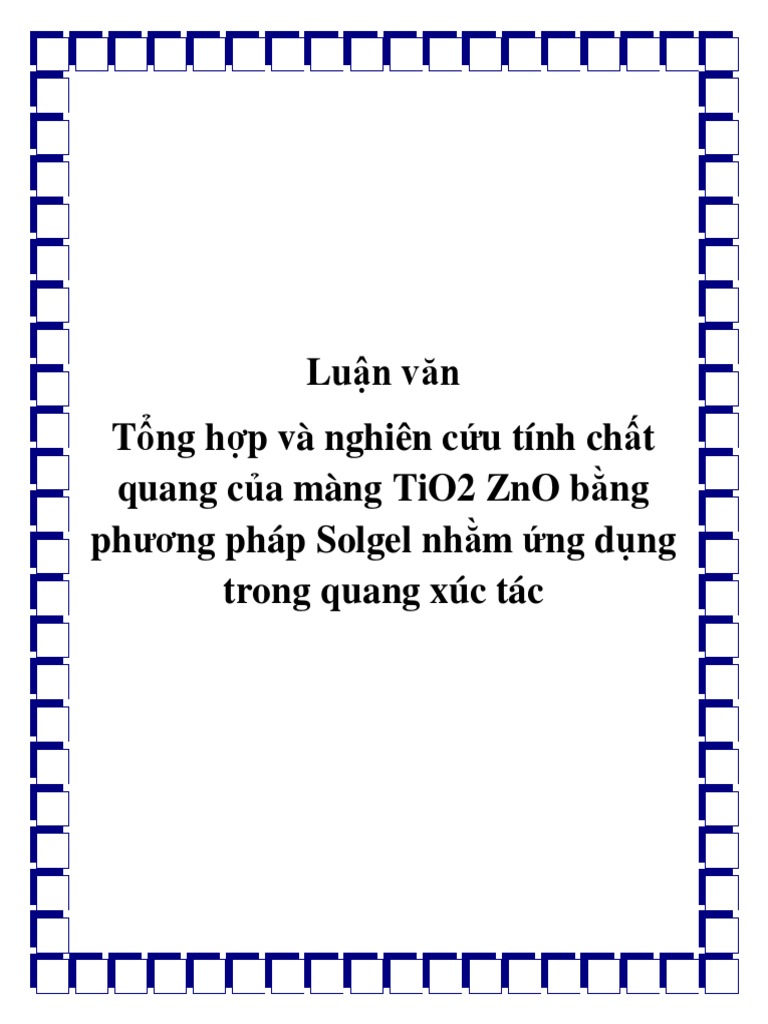 Màng TiO2 ZnO Bằng | PDF