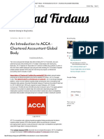Ahmad Firdaus - An Introduction To ACCA - Chartered Accountant Global Body