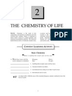 The Chemistry of Life: Ontent Earning Ctivity