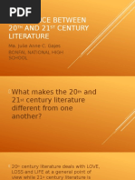 Download Difference Between 20th and 21st Century Literature by Seluj Sejag SN335566718 doc pdf