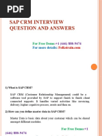 Sap CRM Interview Question and Answers: For Free Demo