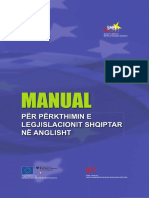 Manual Per Perkthimin e Legjislacionit Shqiptar Ne Anglisht PDF