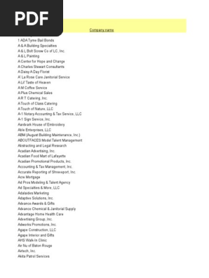 2007 Woman Owned Business List