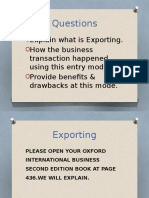 International Business: Types of Entry Mode