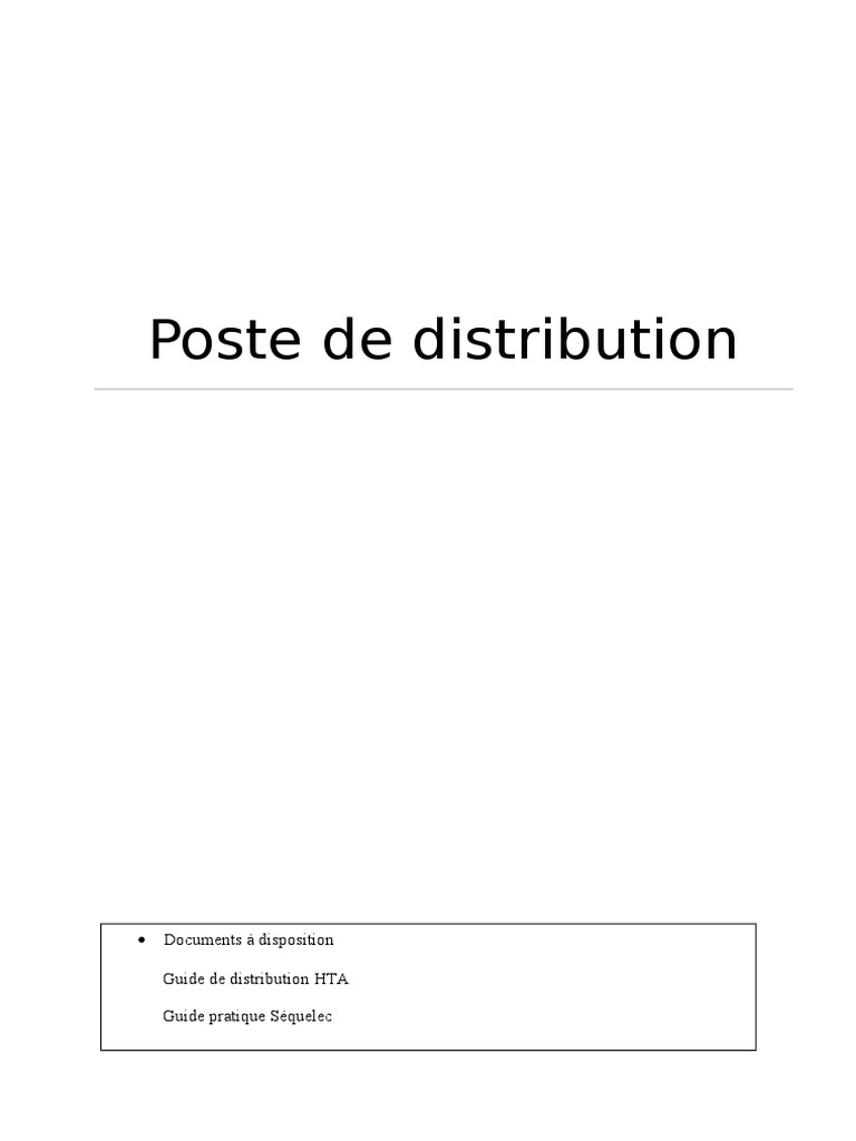 Poste de Distribution | PDF | Ordinateurs