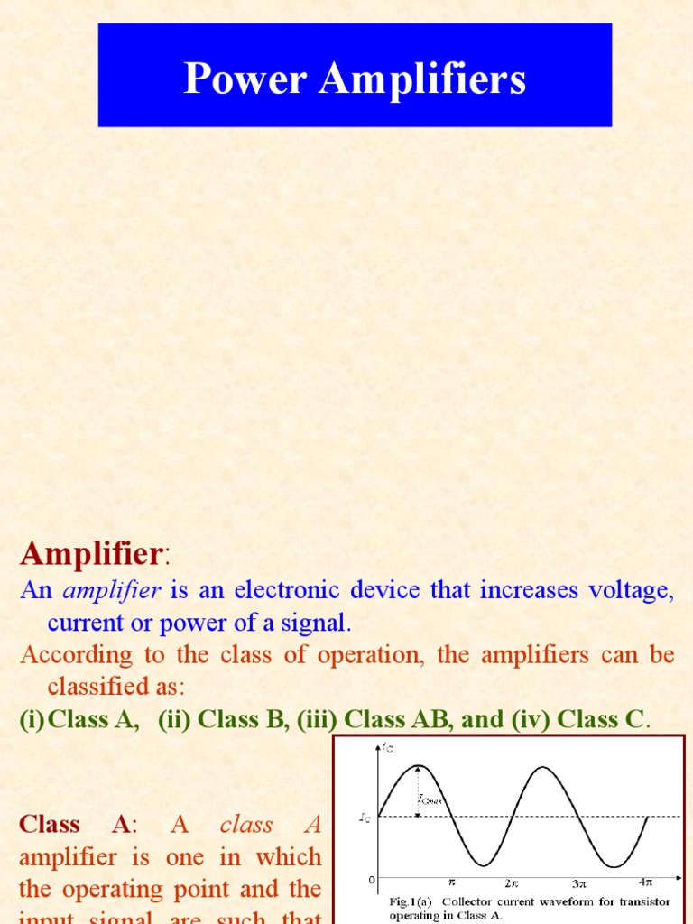 Power Amplifiers PDF Amplifier