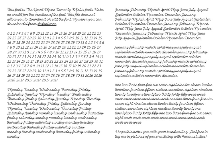 Cursive Handwriting Cheatsheet PDF