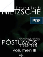 Friedrich Nietzsche Fragmentos Postumos III