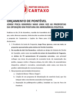 PS Cartaxo Nota Informativa Orçamento Pontével 20161229