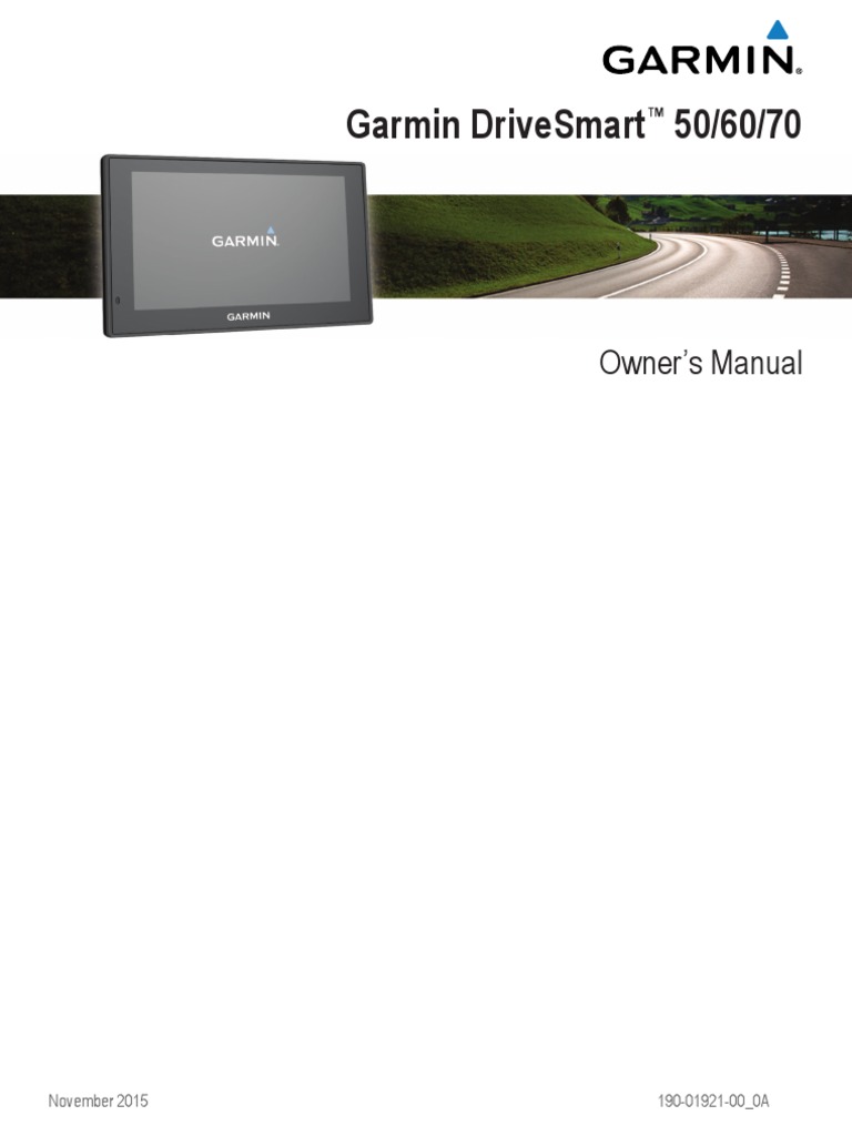 Garmin Drivesmart 50/60/70: Owner'S Manual | PDF