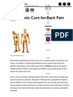 A Cure For Back Pain - The Alexander Technique