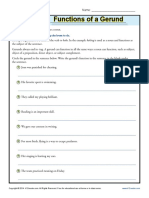 Verbals Functions of A Gerund PDF
