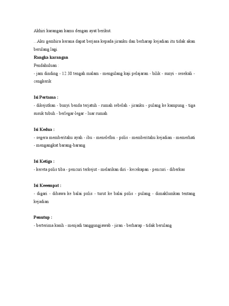 Pecah Masuk Rumah Jiran