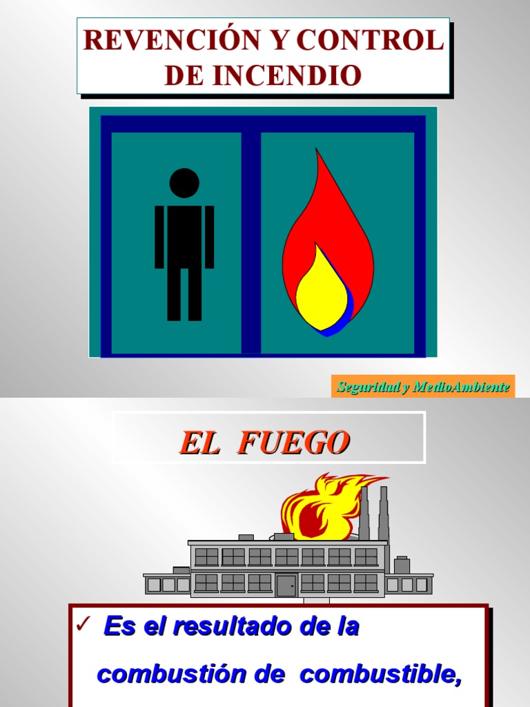 Prevención y Control de Incendios | PDF | Combustión | Oxígeno