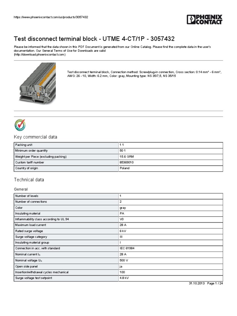 UTME 4-CT (1P) With Accessories 3057432 | Electrical ... sss wiring diagram free download 