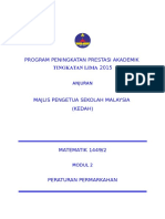 Peraturan Pemarkahan Modul 2 Matematik K2 2015 SPM