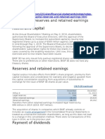 BASF Example - Retained Earnings and Reserves