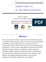 Introduction To Statistical Machine Learning
