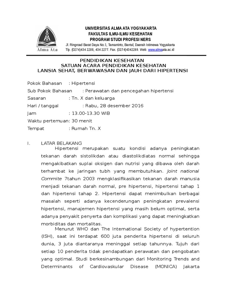 Sap Hipertensi Nurbaiti 2019 Scribd