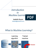 To Machine Learning: Isabelle Guyon