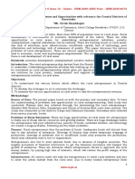 Rural Entrepreneurship Issues and Opportunities With Reference The Coastal Districts of Karnataka